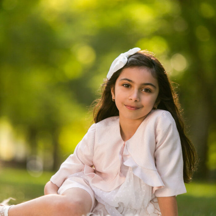 Young girl portrait photographed on location at Boston Public Garden.